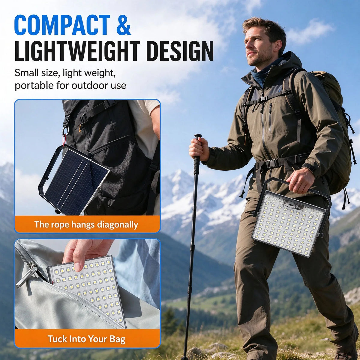 Solar LED Work Light Waterproof