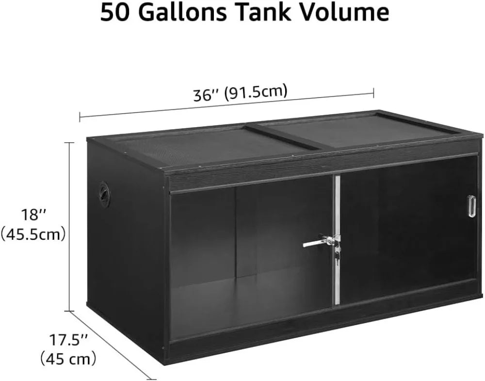 50 Gallon Reptile Tank, Front Opening