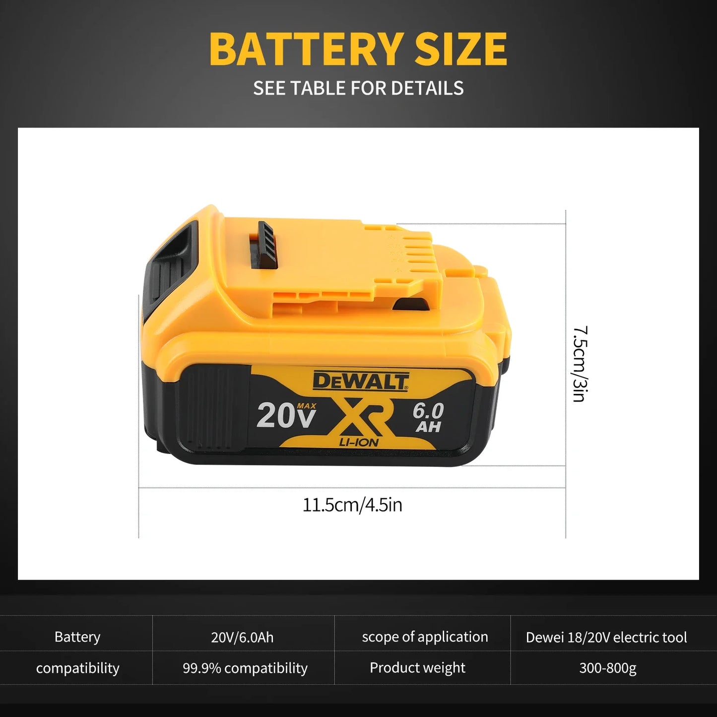 DEWALT DCB206 20V 6.0Ah Lithium Ion Battery