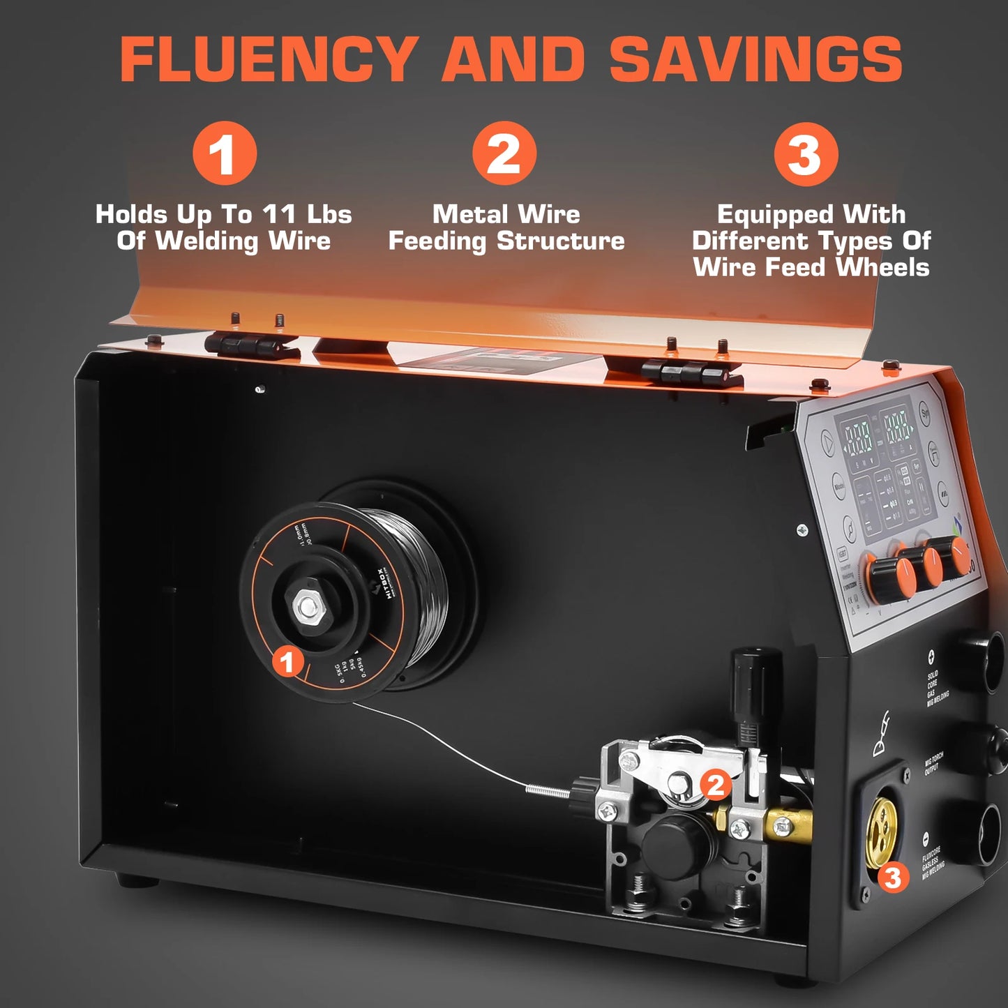 Semi-automatic 6 in 1 Gasless TIG MIG Mini Welder
