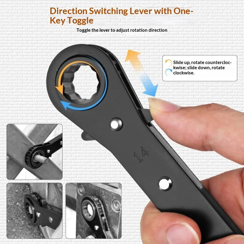 5-piece Double-ended Ratchet Wrench Set
