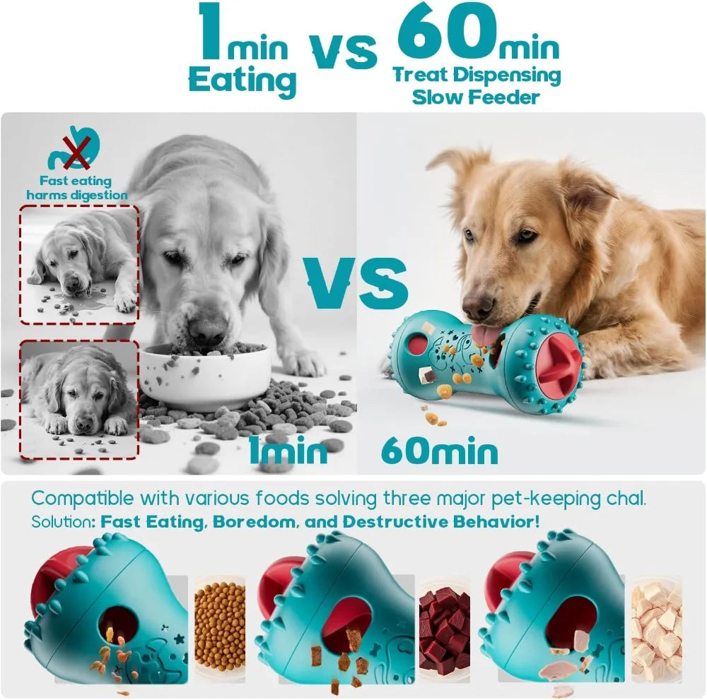Interactive Dog Treat Dispensing Toy