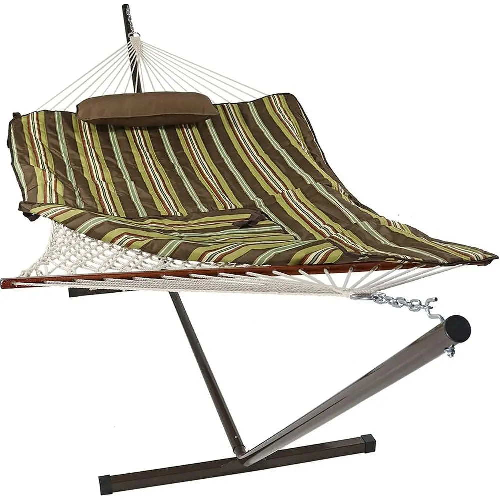 Rope Double Hammock with Stand