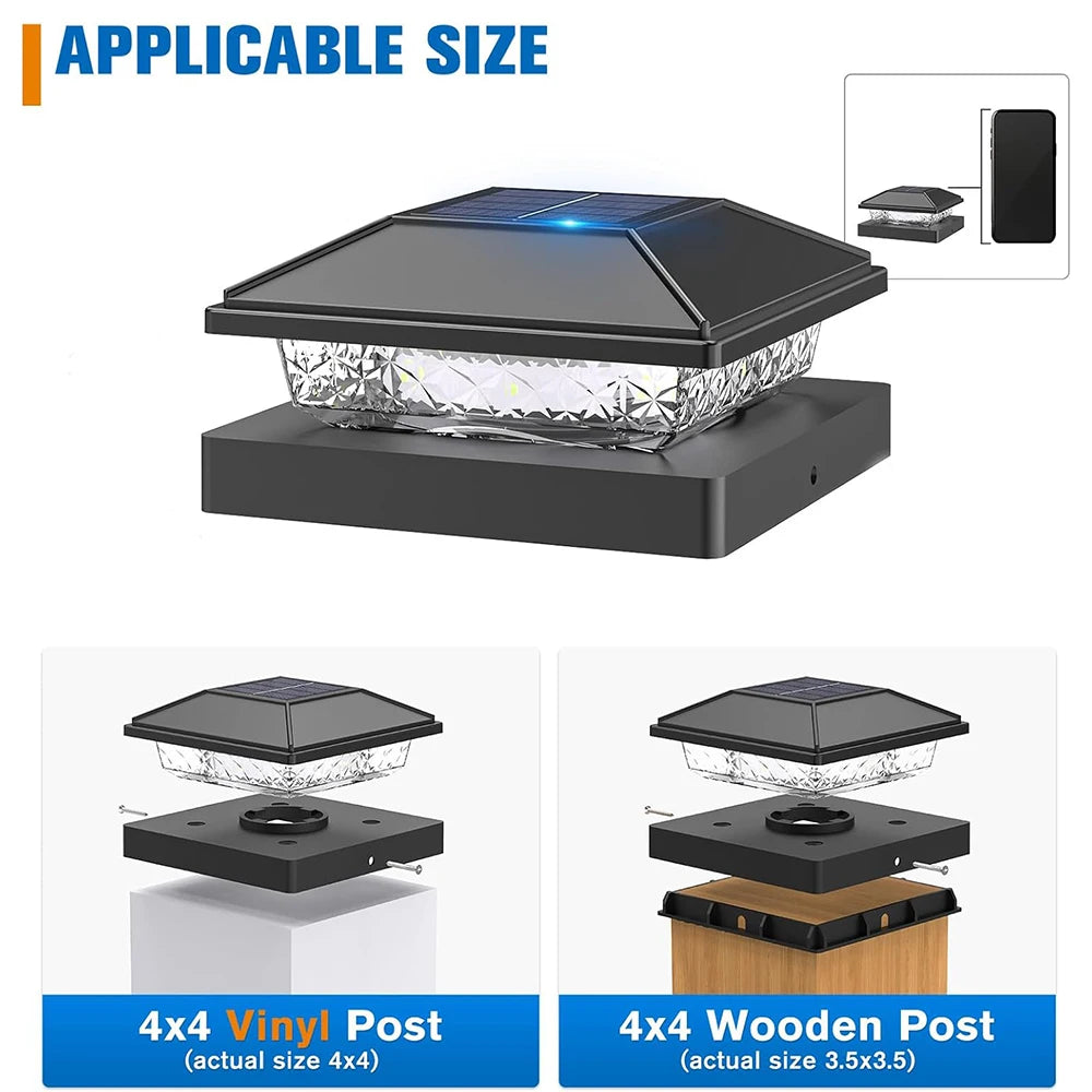 Outdoor Solar Post Cap Lights