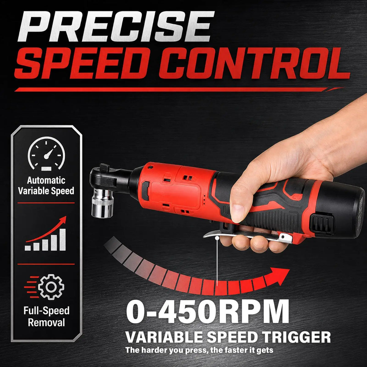 3/8" Electric Ratchet Wrench Set 12V