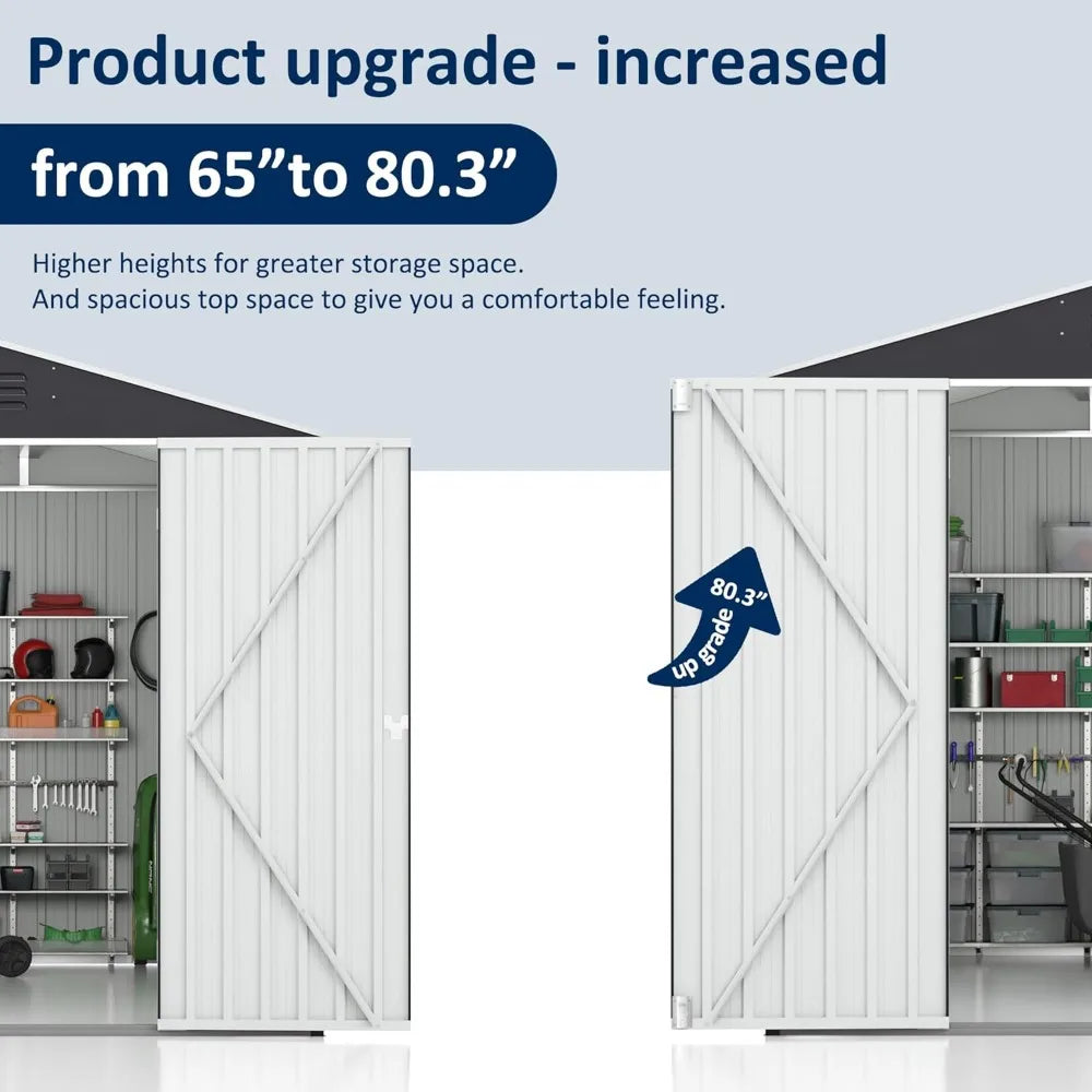 10x10 FT Metal Storage Shed,Lockable Doors