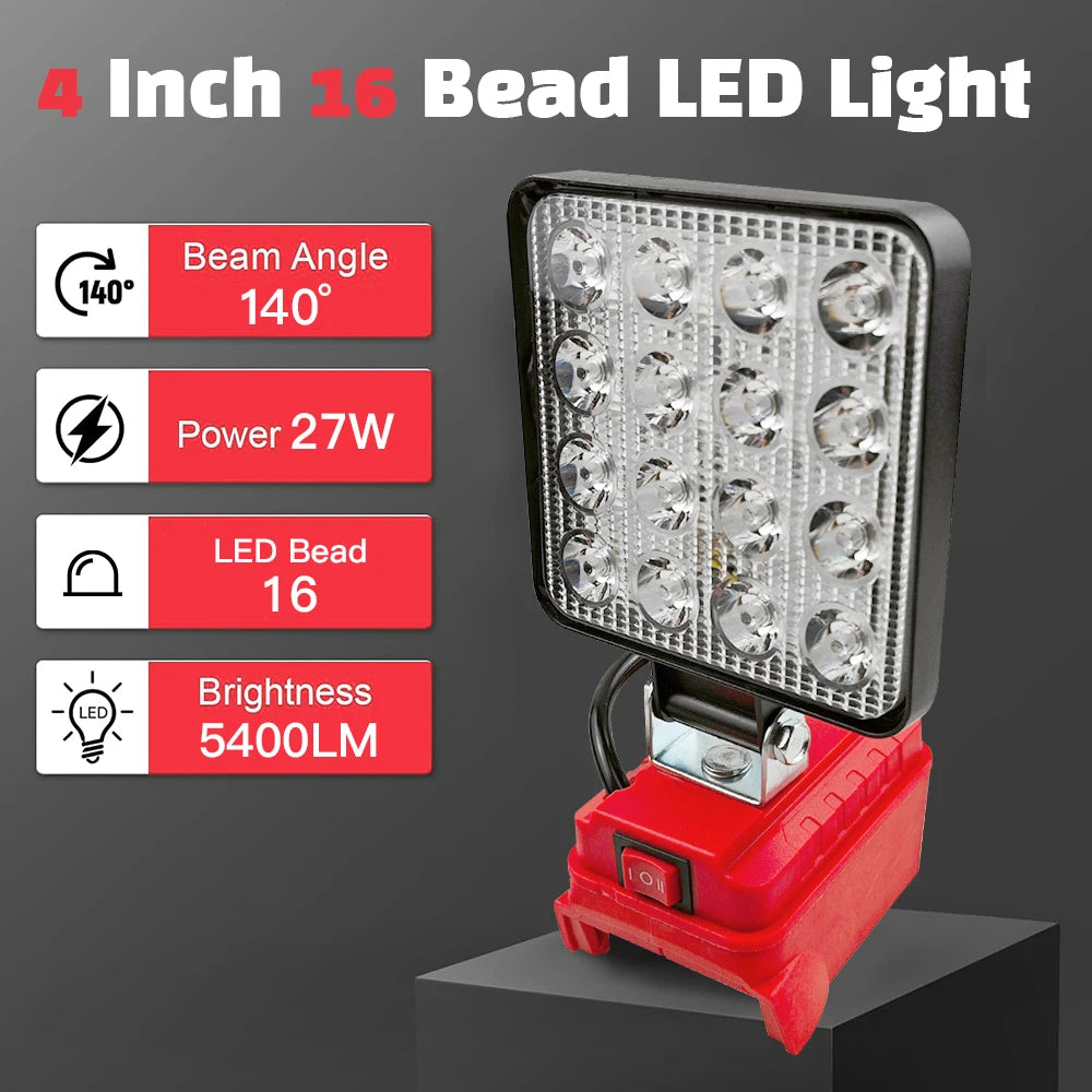Camping LED Work Light, for Milwaukee