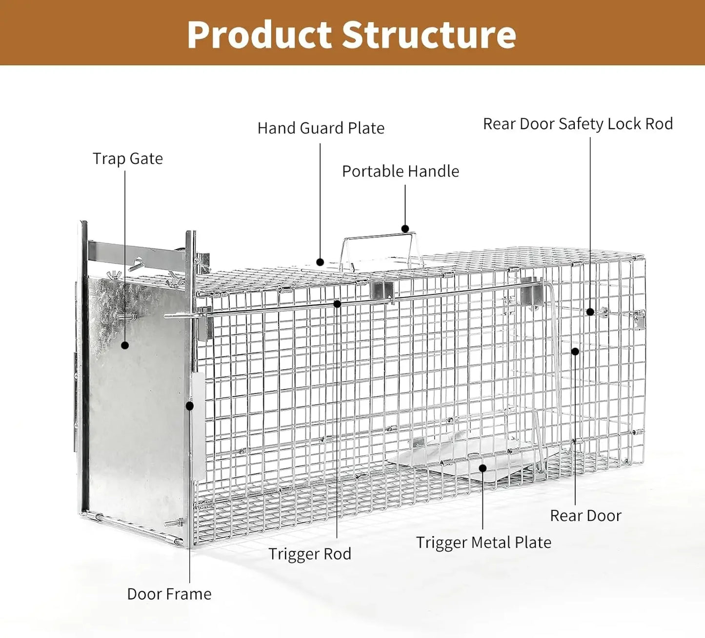 32" Humane Live Animal Trap