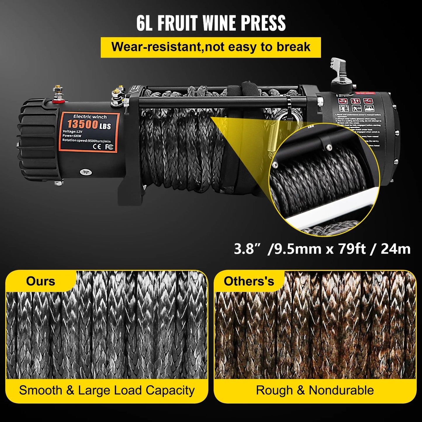 13500LBS Electric Winch 12v