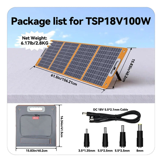 100W Foldable Solar Panel