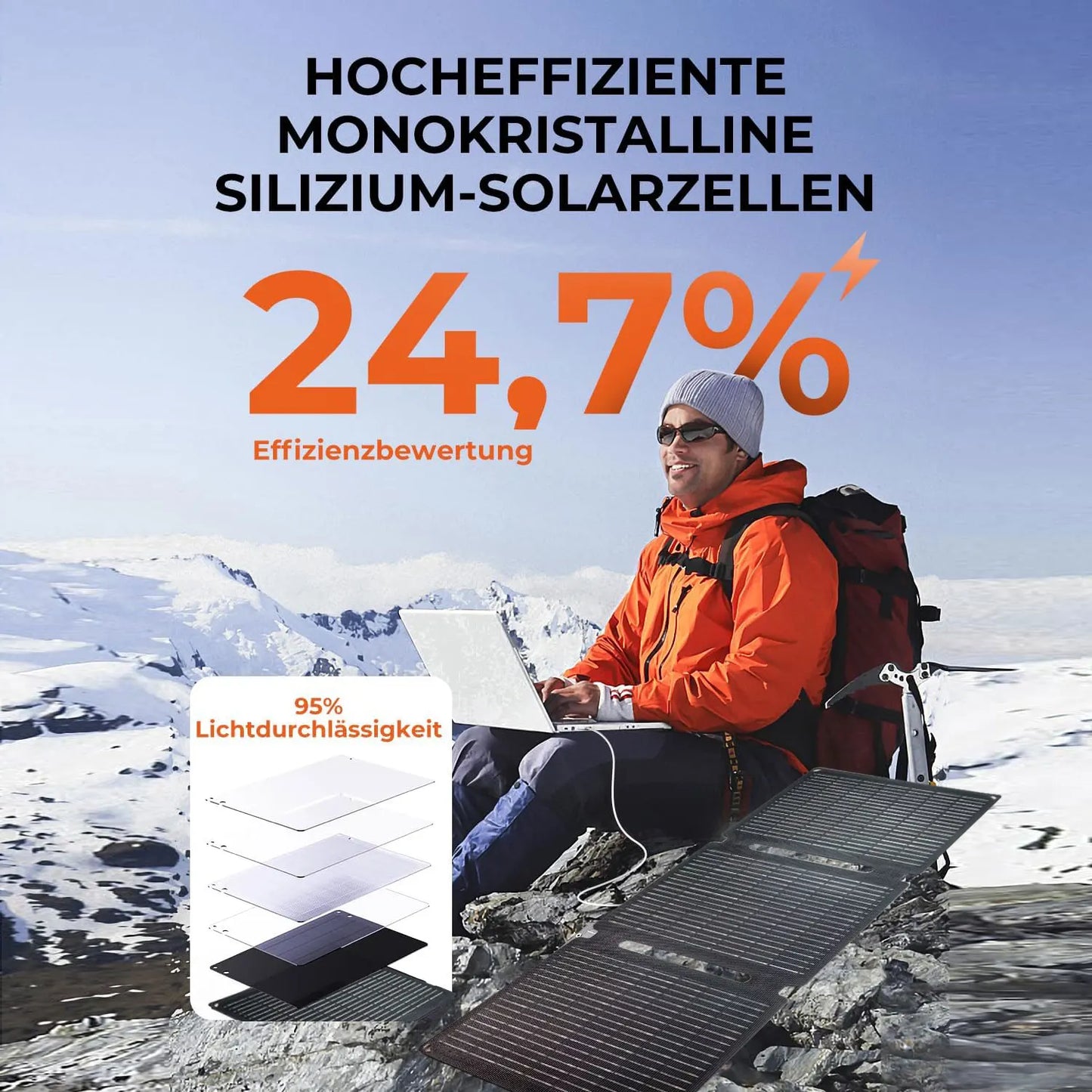 Portable Folding Solar Panel with 1 USB Port