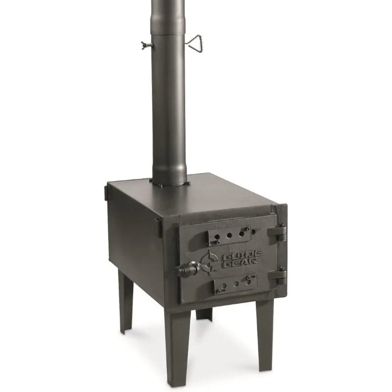 Wood Burning Stove, Portable with Chimney Pipe