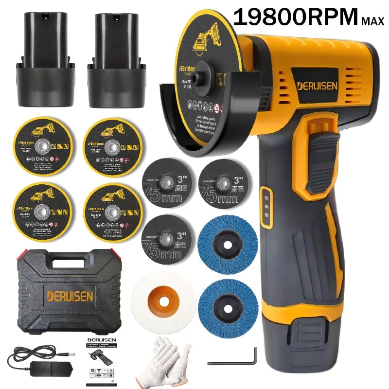 19800 RPM Mini Wireless Angle Grinder