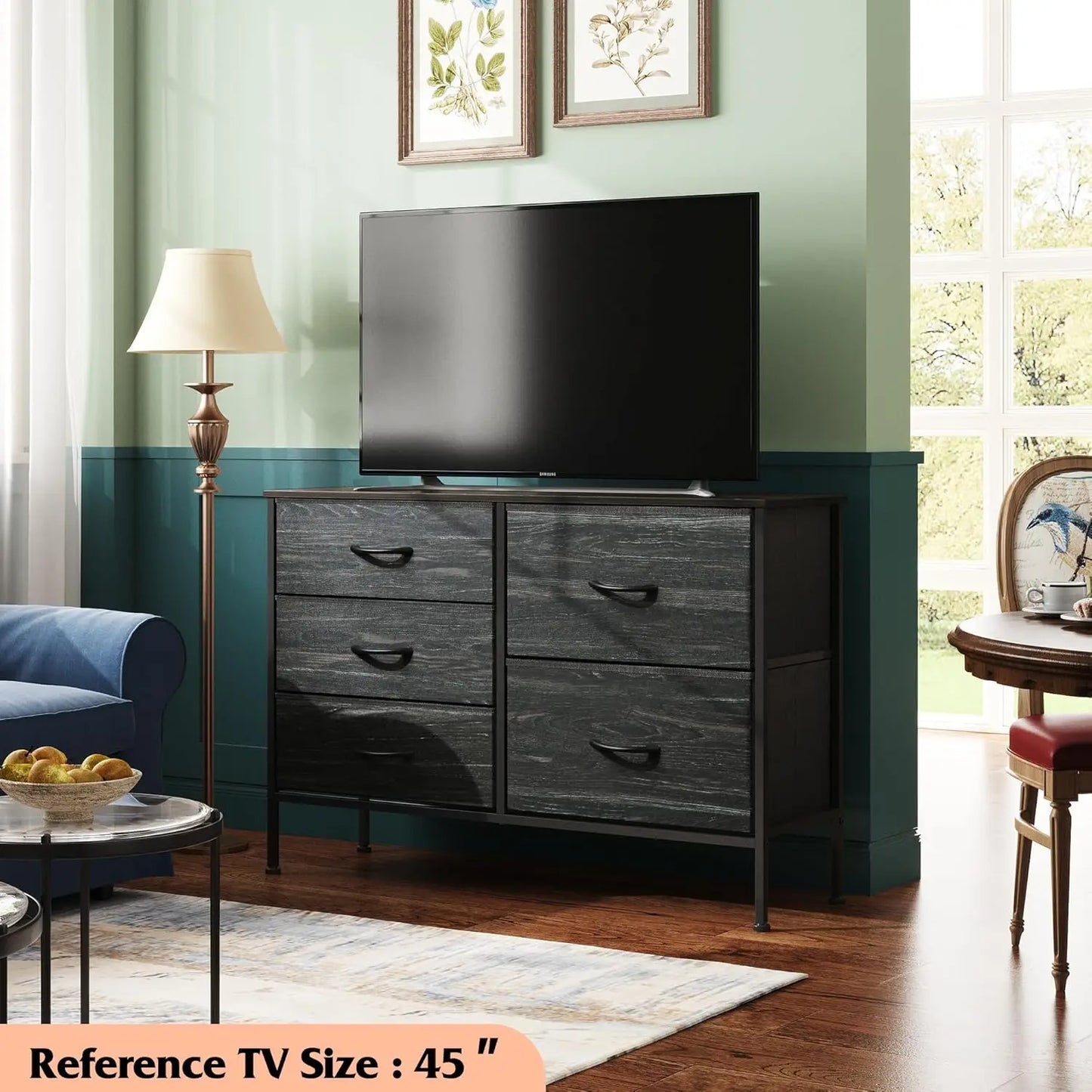 Dresser for Bedroom with 5 Storage Drawers