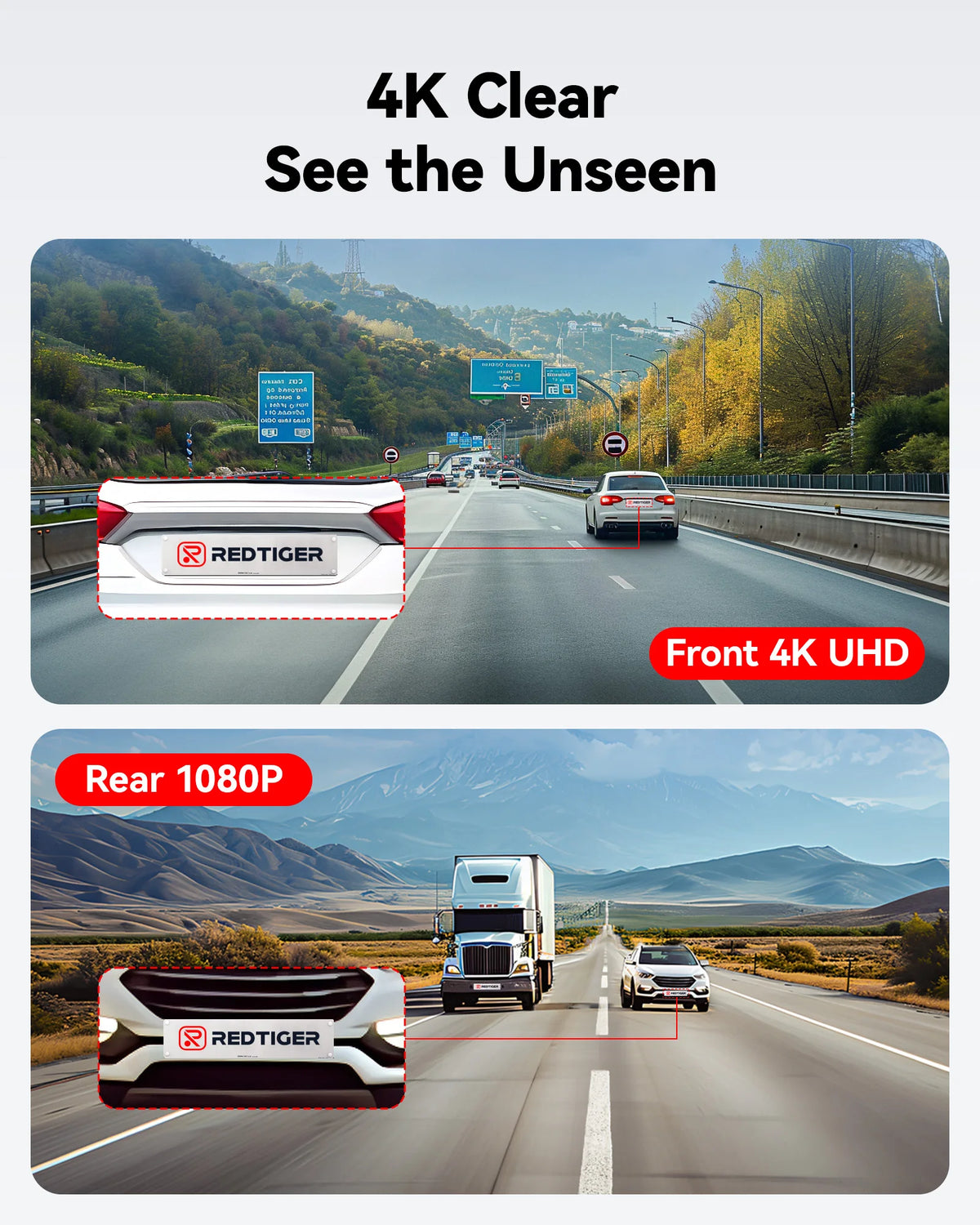 4K+1080P Dash Cam