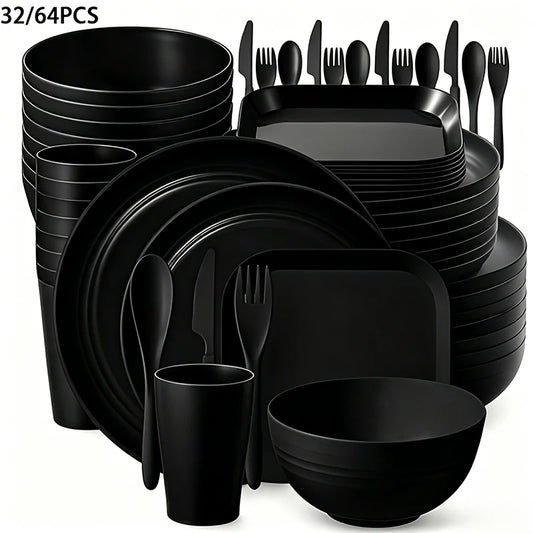 Wheat Straw Cutlery Set For Camping Picnic