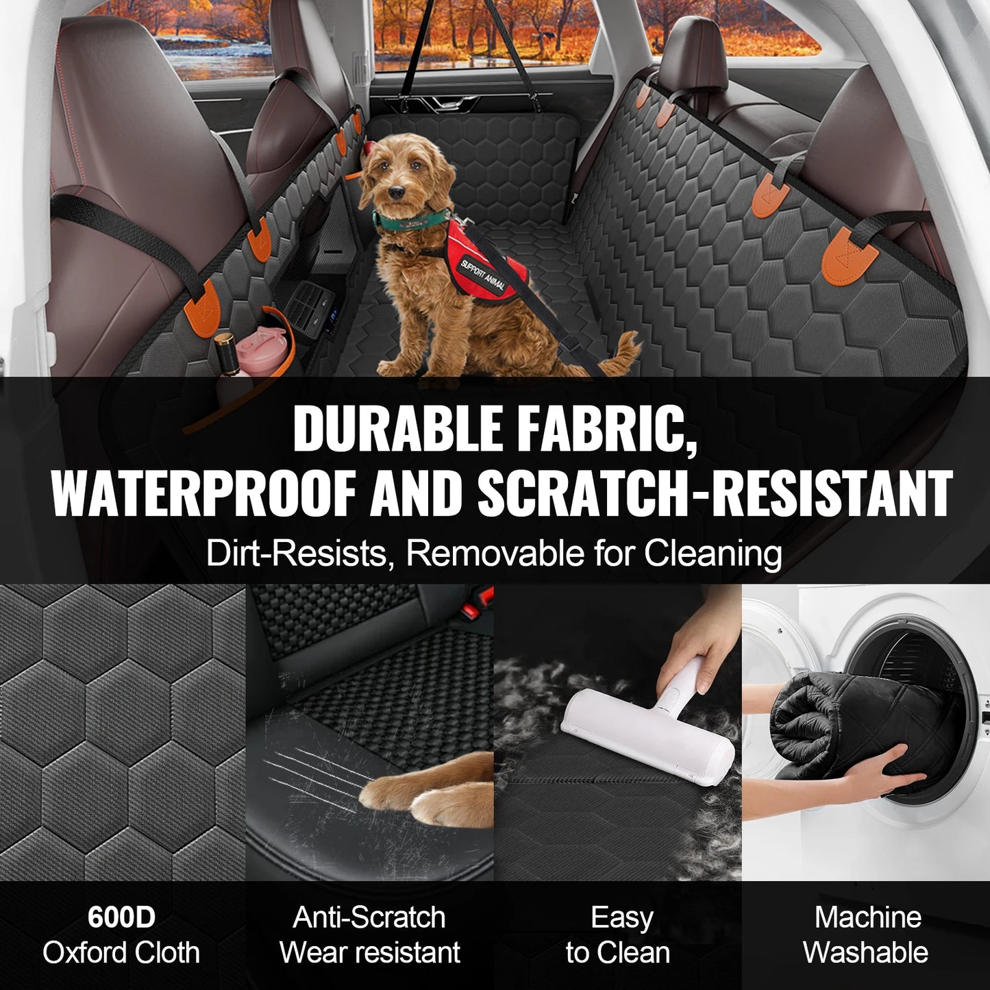 Dog Car Seat Cover for Back Seat