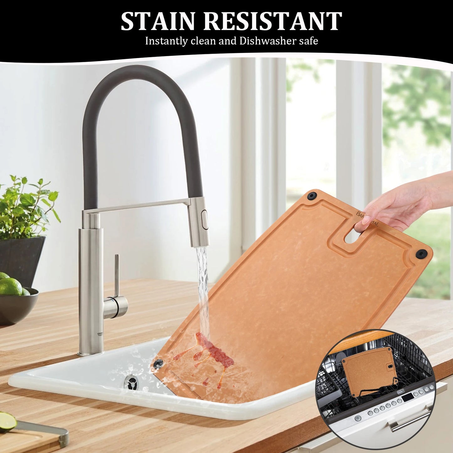 2pk Pine fiber Cutting Board
