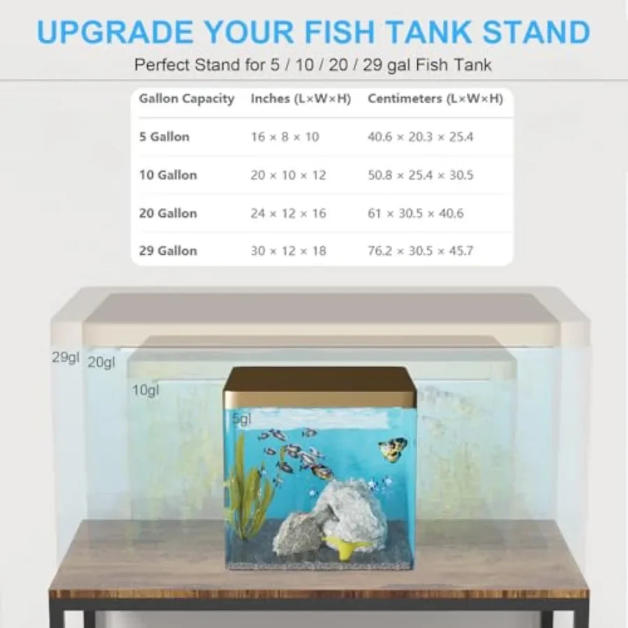 20-29 Gallon Fish Tank Stand, 3-Tier