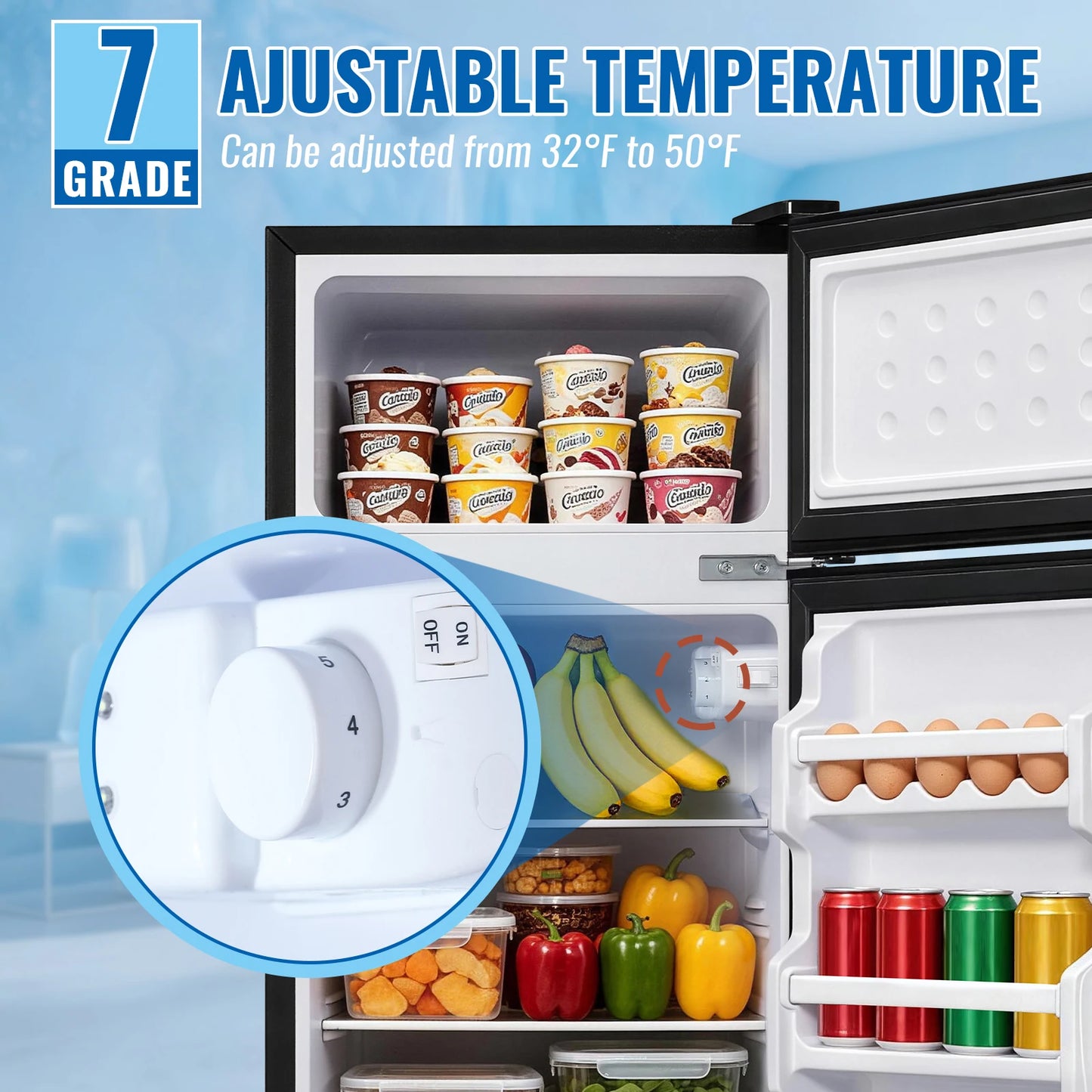 Mini Refrigerator with Top Freezer