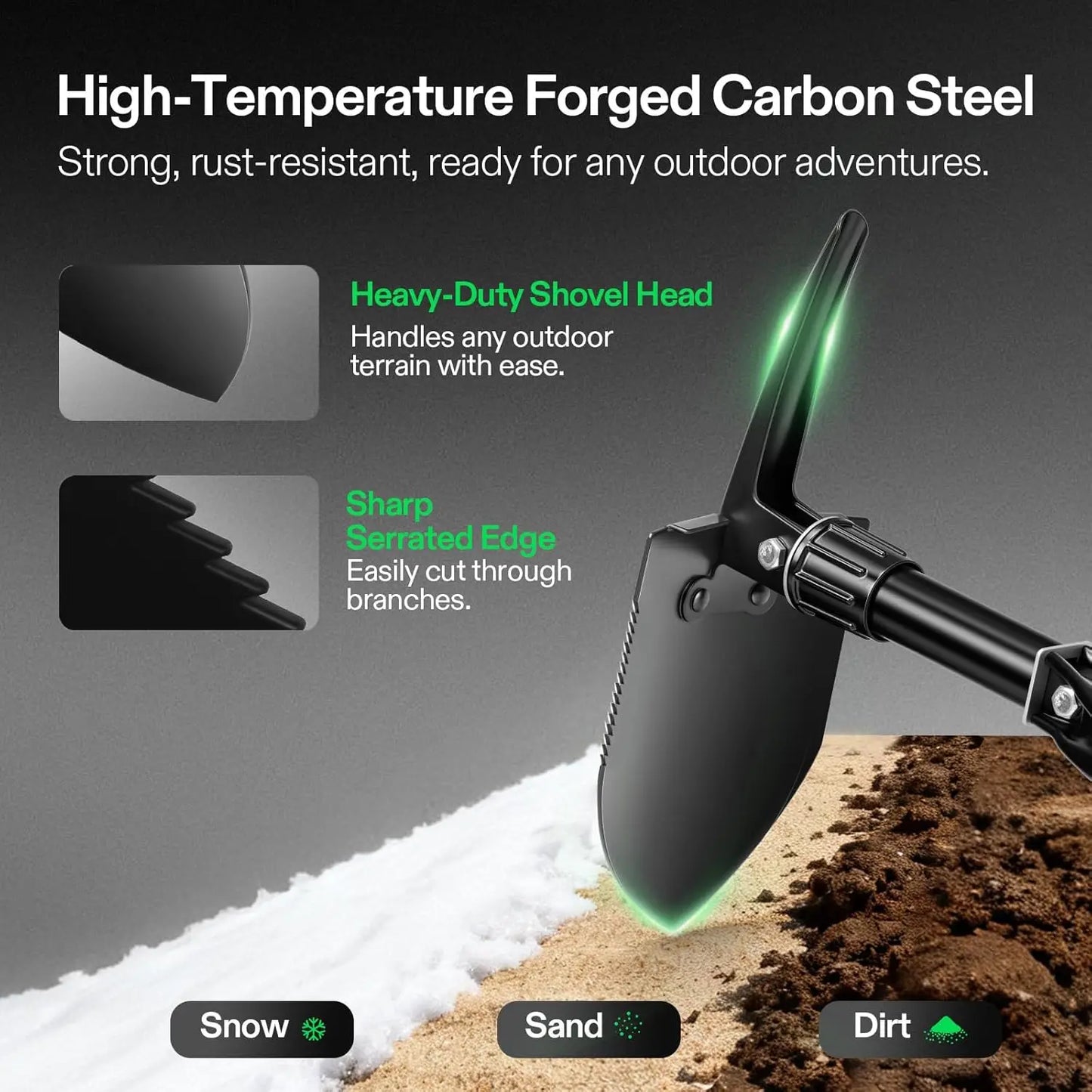 Folding Camping Shovel, 18''
