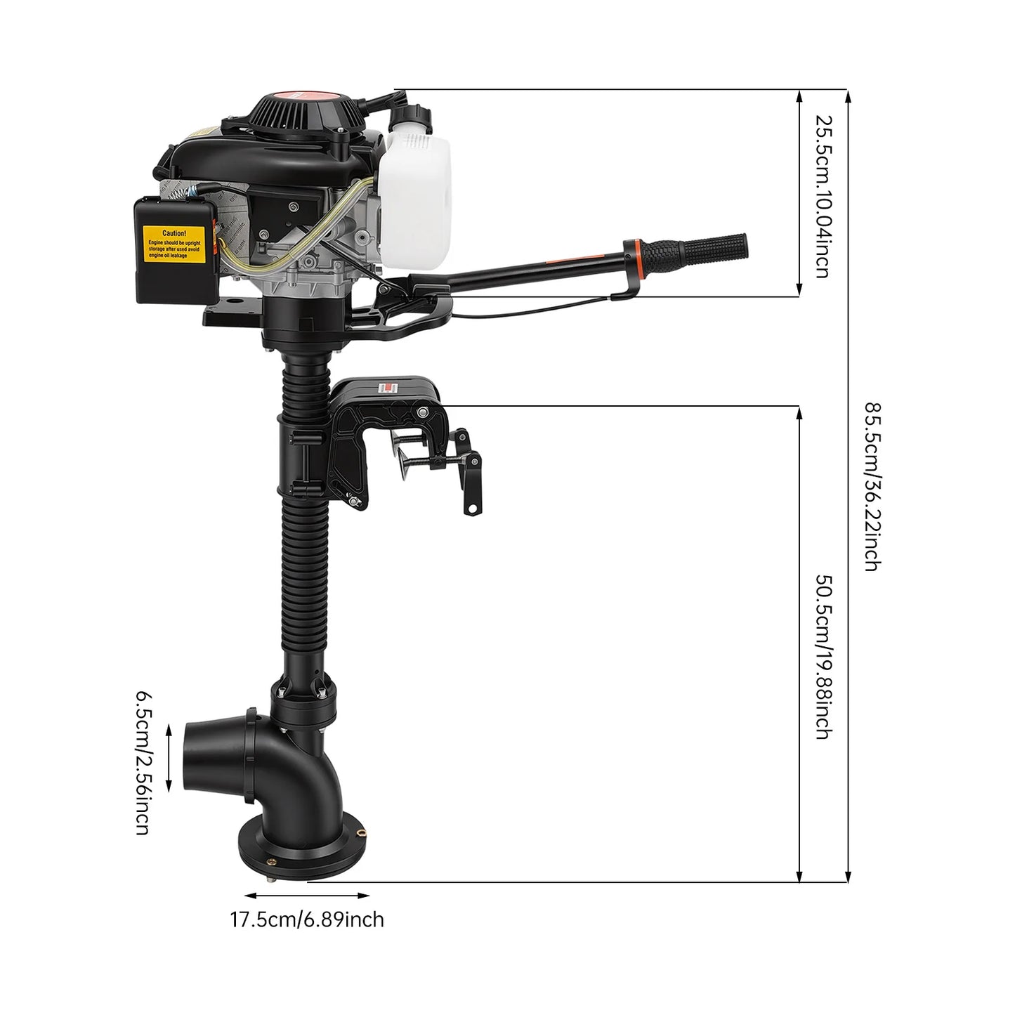 Gasoline Outboard Motor, 4HP Four-Stroke Jet Pump