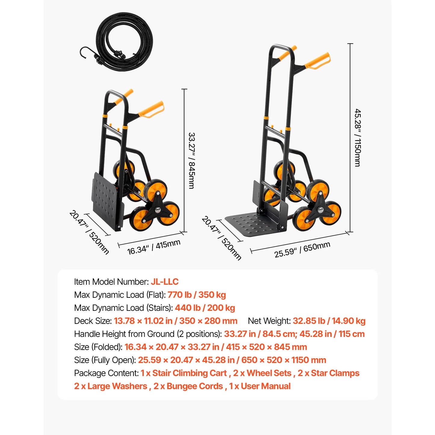 Stair Climbing Cart Folding