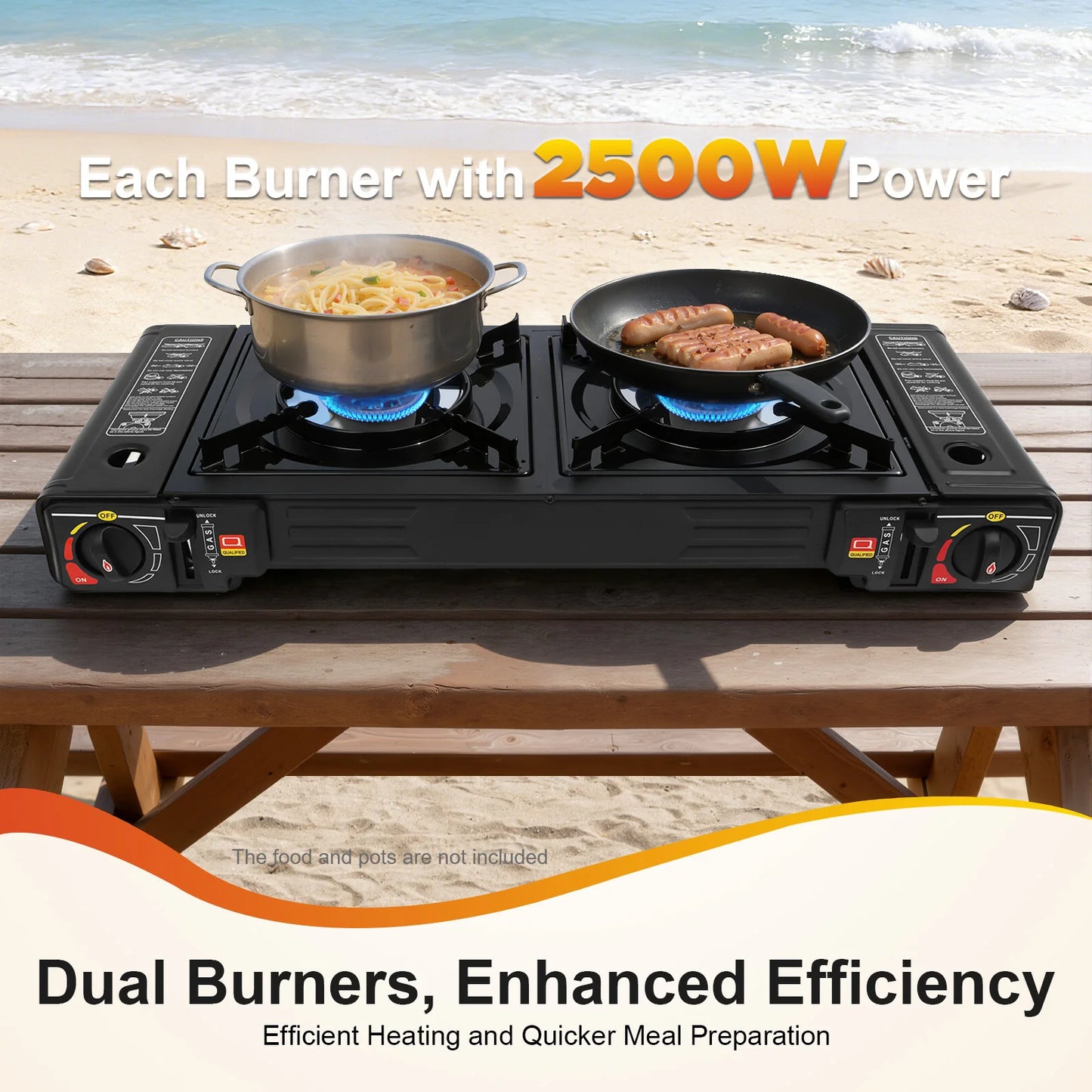 2 Burners Portable Camping Stove