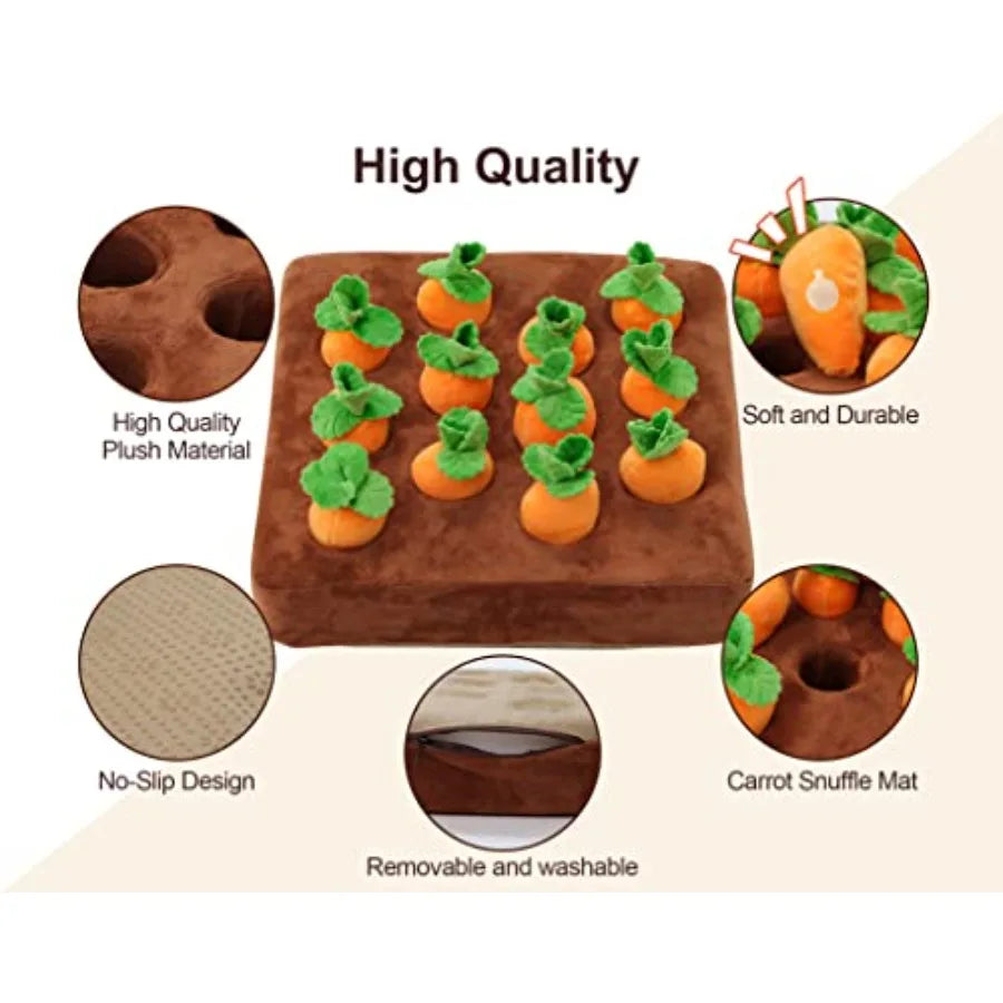 Squeak Carrot Snuffle Mat for Dogs