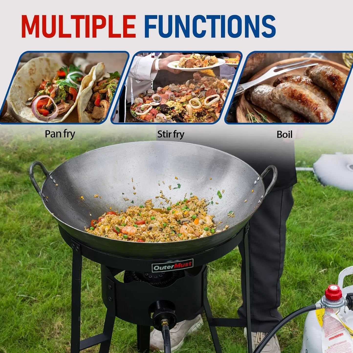 54,000 BTU Gas  Iron Wok