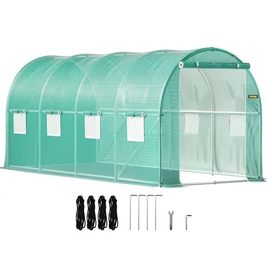 Walk-in Tunnel Greenhouse, 14.8 x 6.6 x 6.6 ft