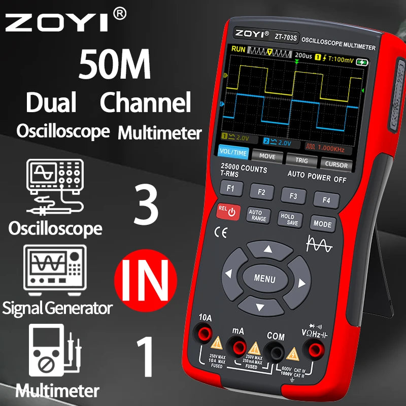 dual-channel oscilloscopemulti-function multimeter