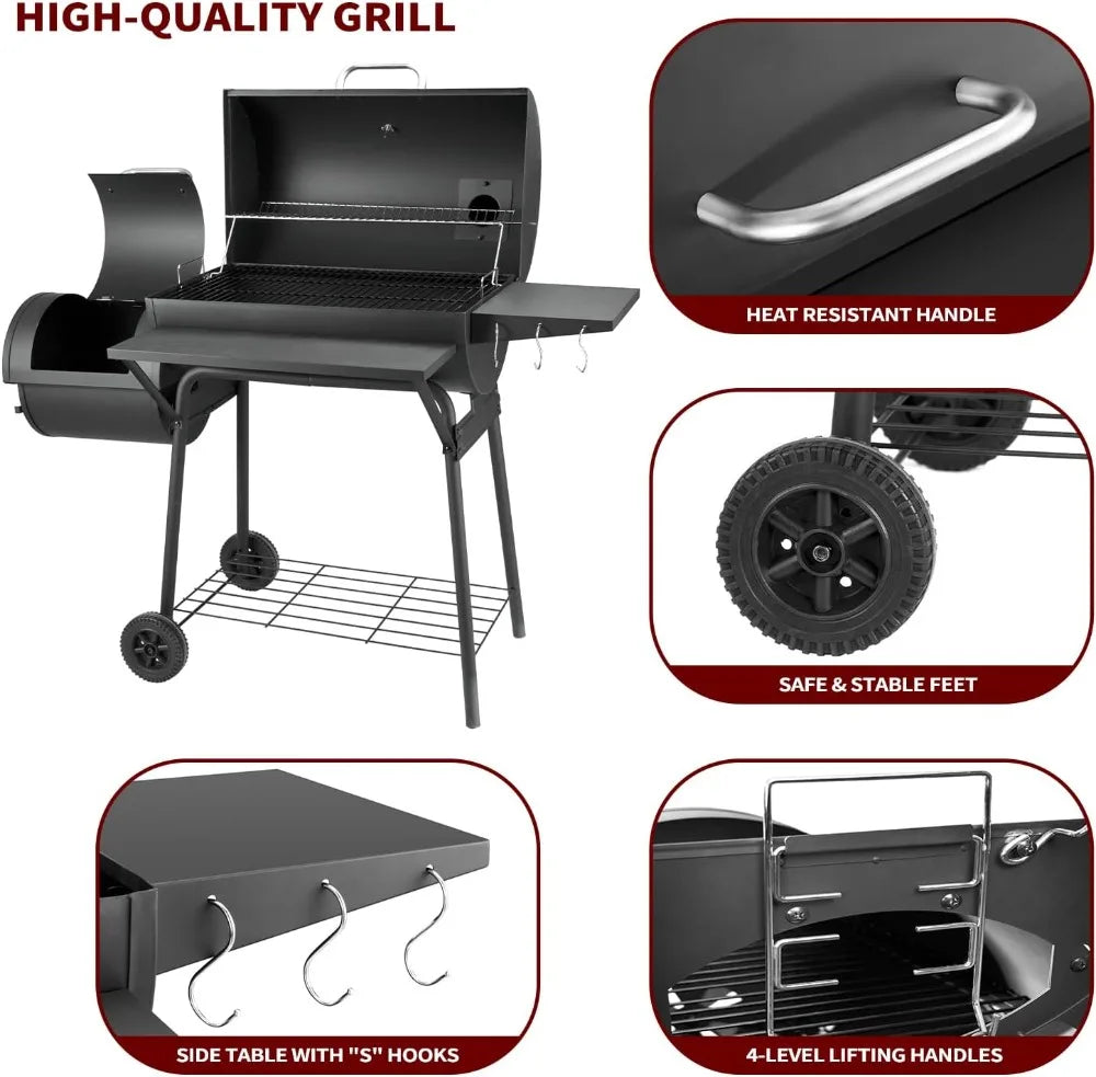 Charcoal Grill with Offset Smoker