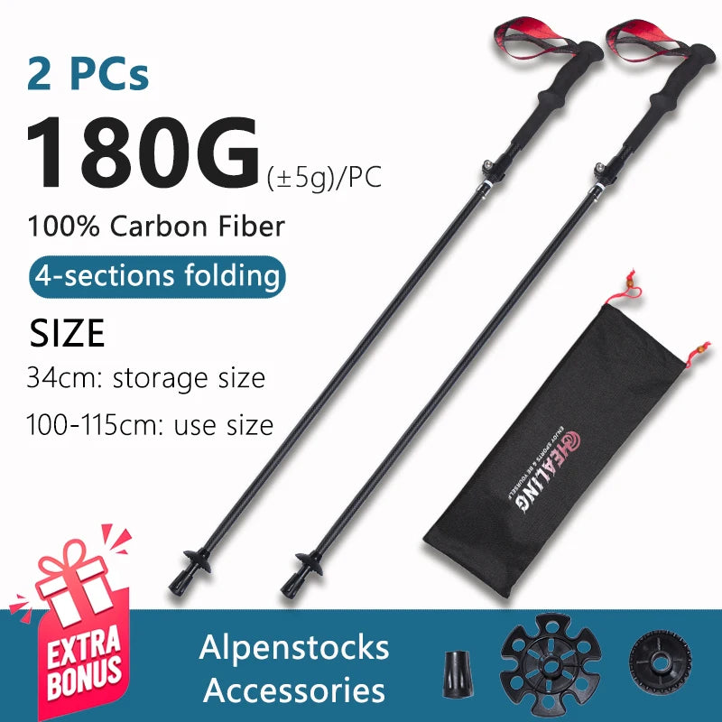 Ultralight Carbon Fiber Trekking Poles
