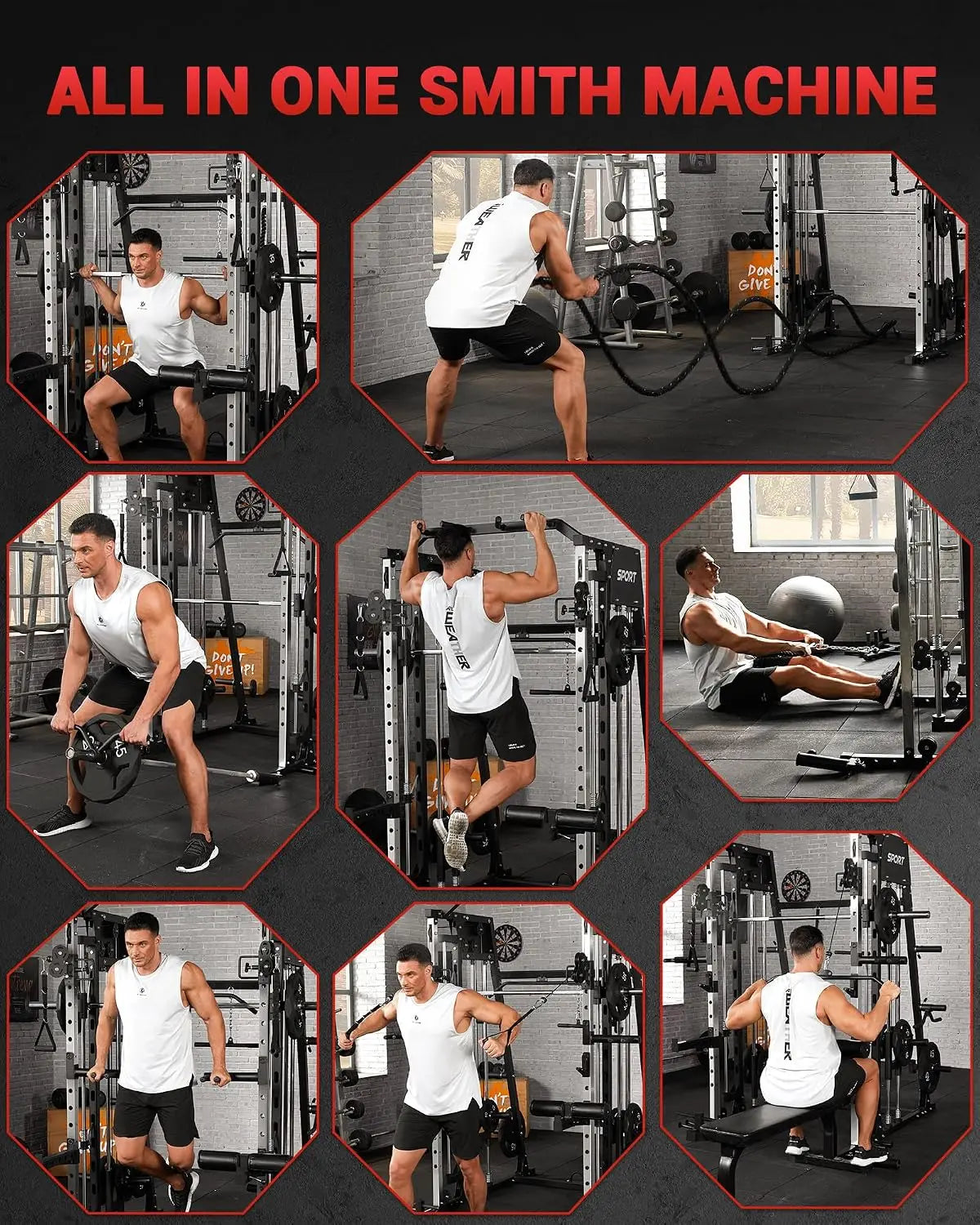 Smith Machine Home Gym, Squat Rack & Power Cage
