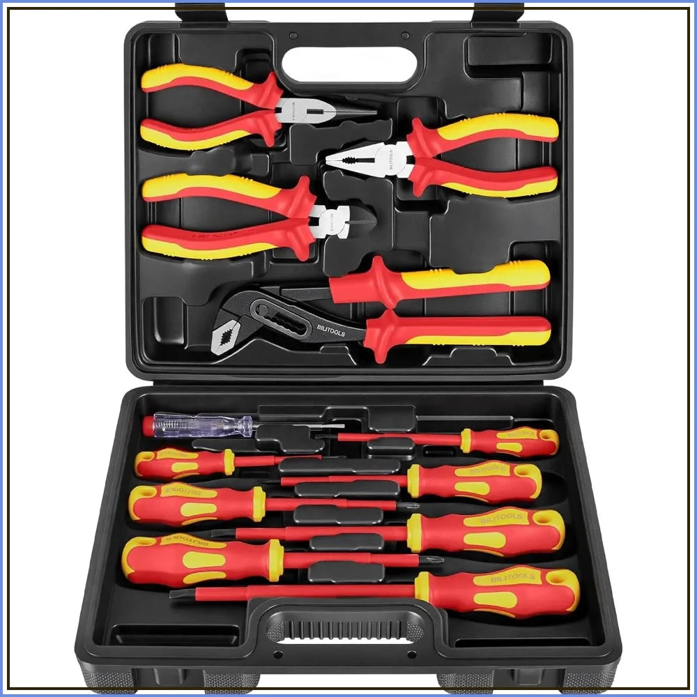 1000V Insulated Screwdriver & Pliers Set, 6-Piece