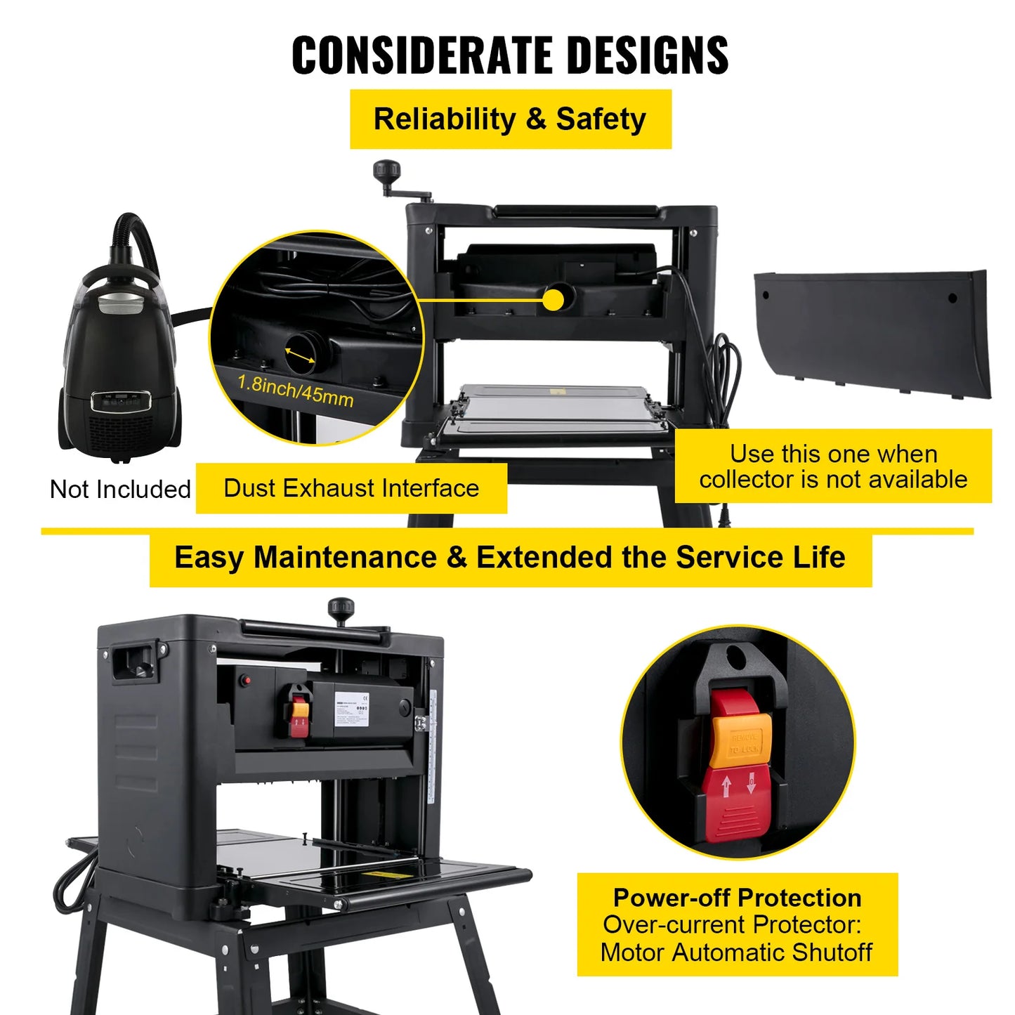 Electric Planer With Stand & Dust Exhaust