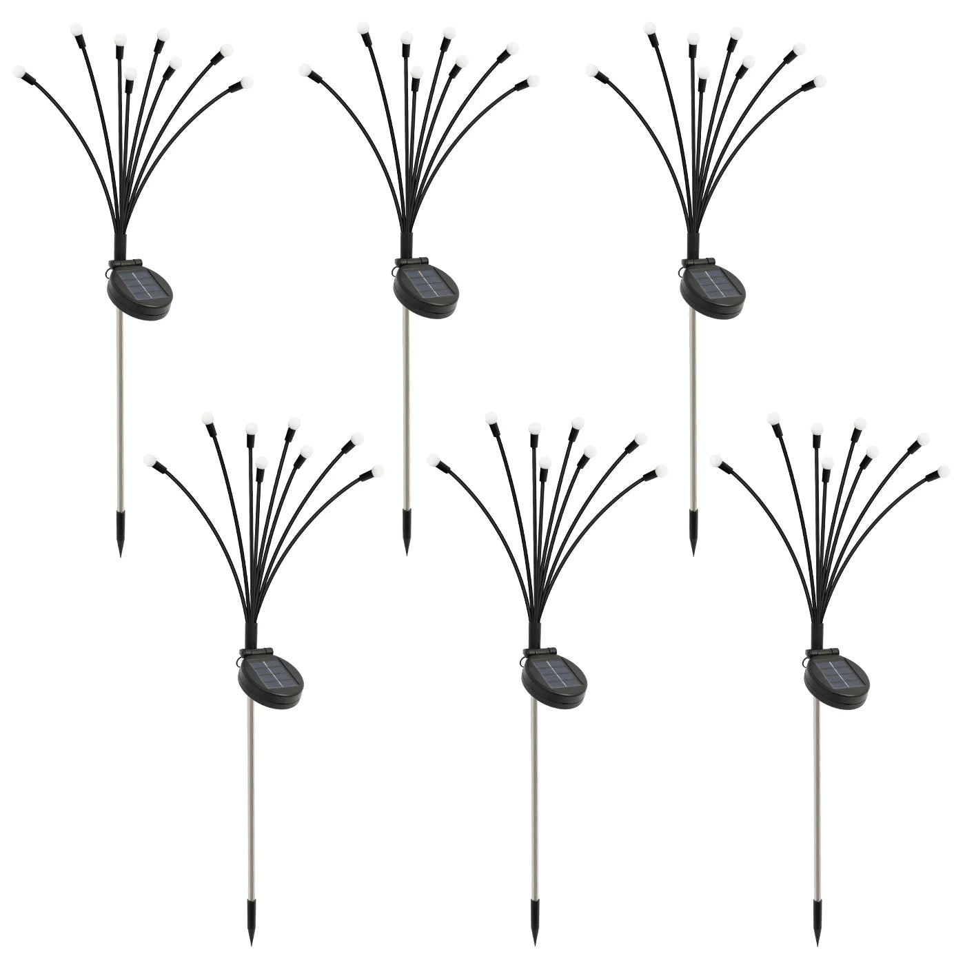 8-Head Solar Firefly Lights LED