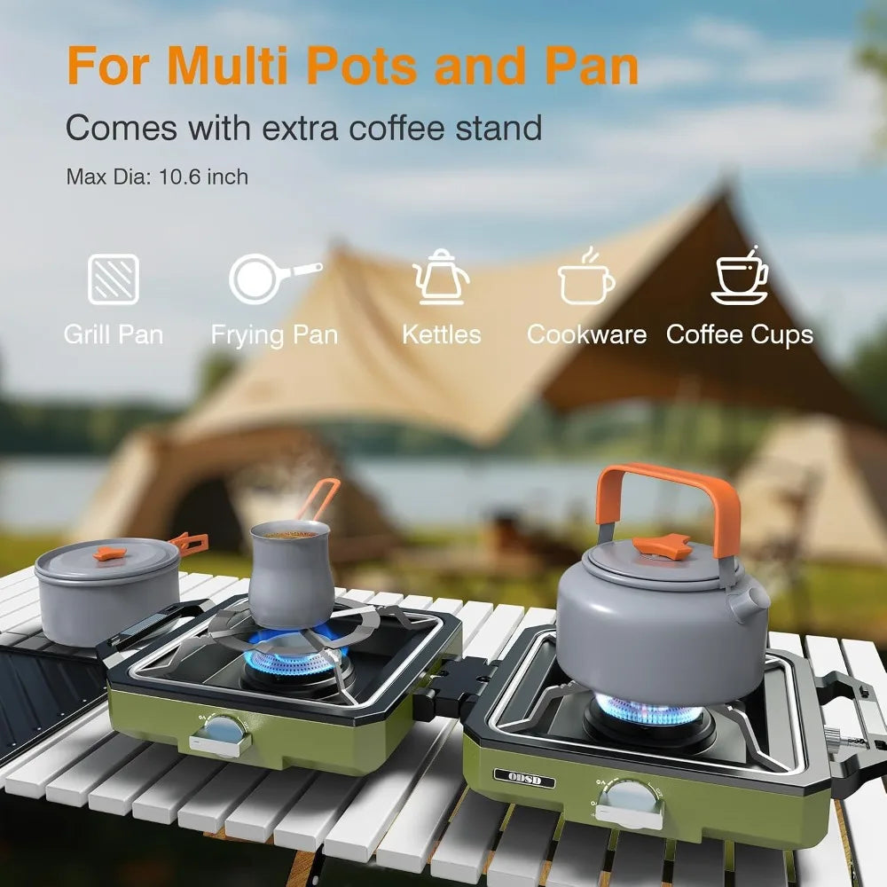 2 Burner Camping Stove , 20000 BTU Propane