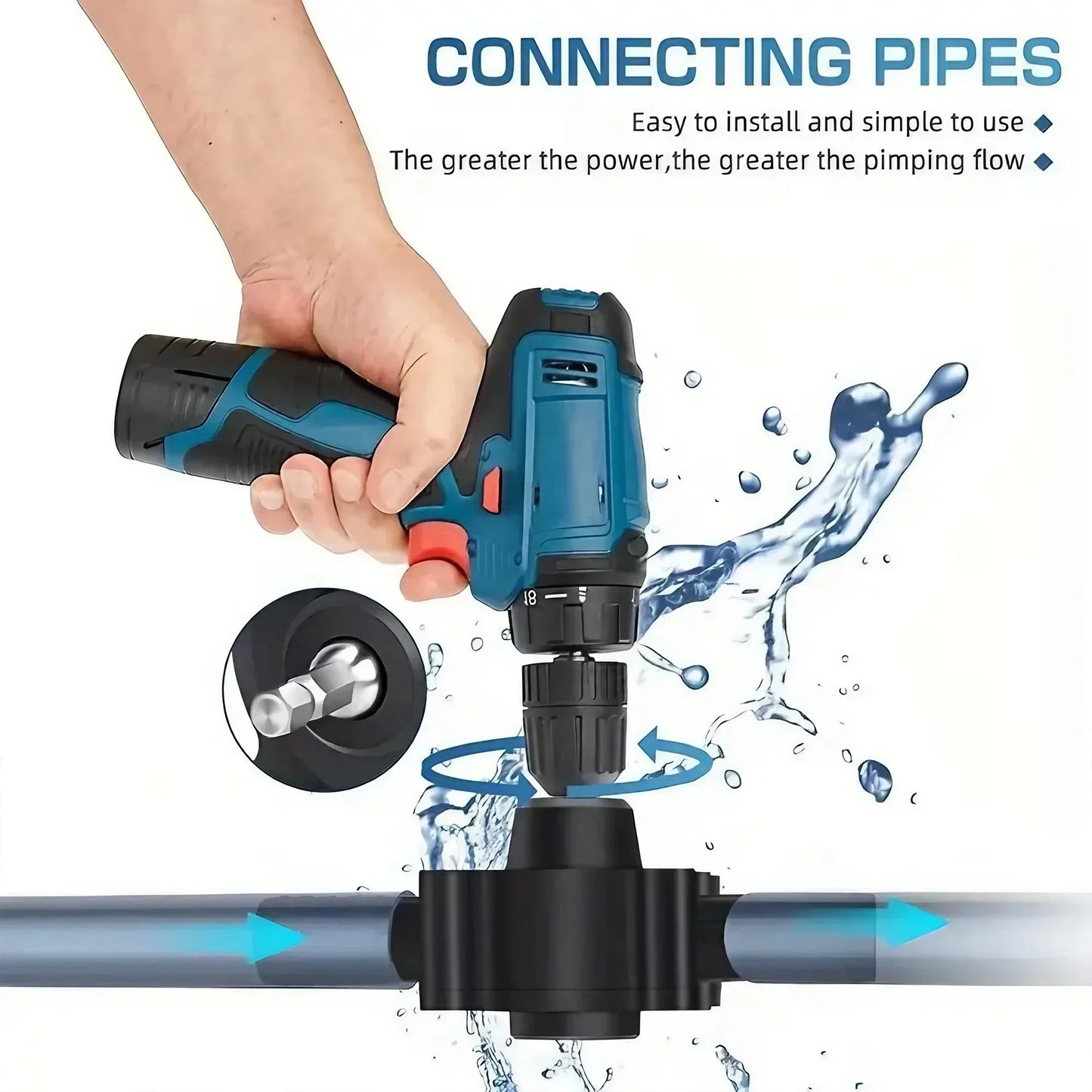Portable Electric Drill Pump (Drill Not Included)
