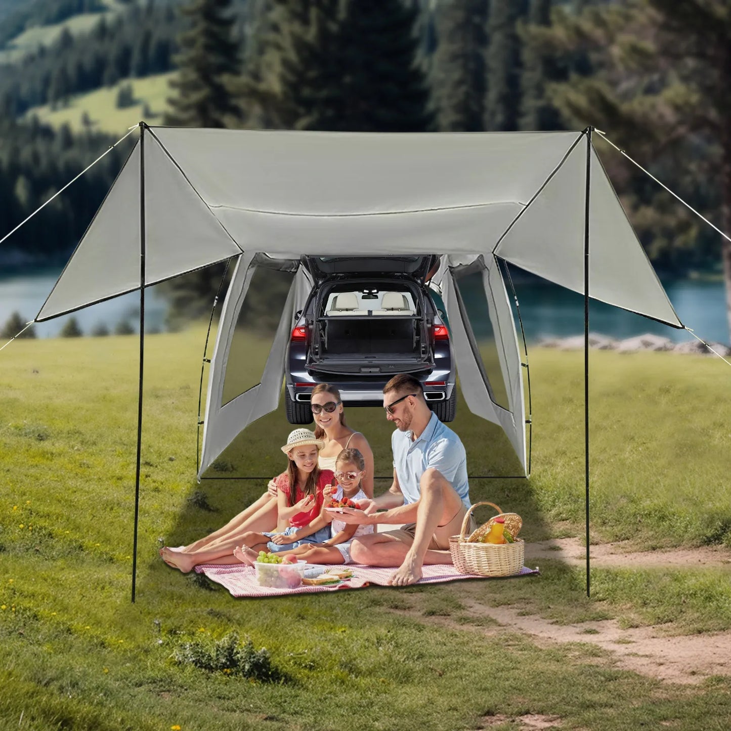 Car Camping Tent SUV Tailgate Awning