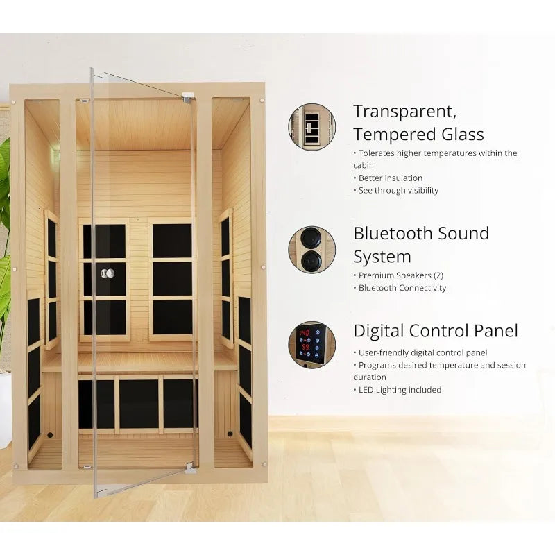 Indoor Infrared Sauna 2-Person