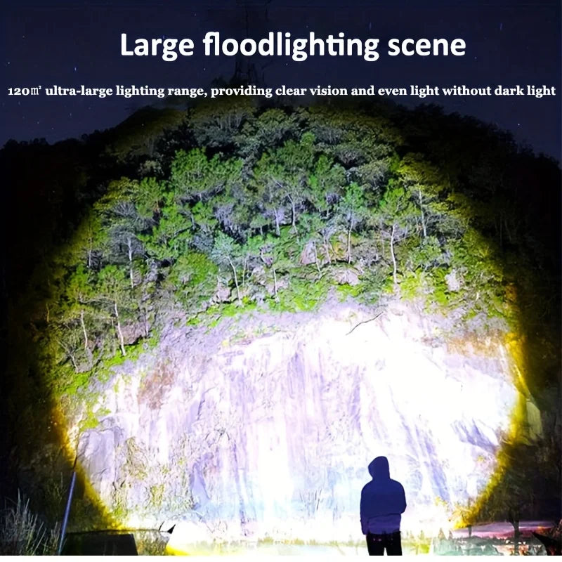 2000LM LED Flashlight Rechargeable Battery