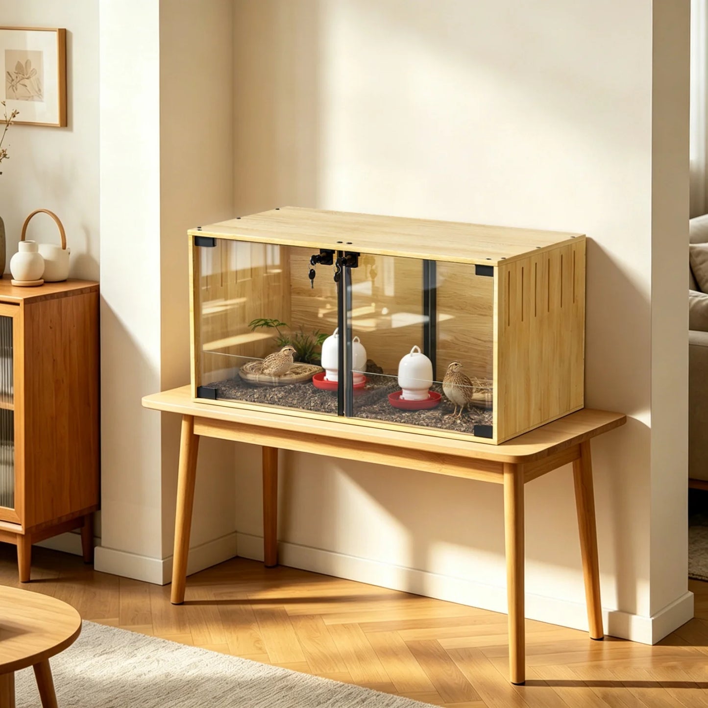 Wooden Hamster Guinea Pigs Cage