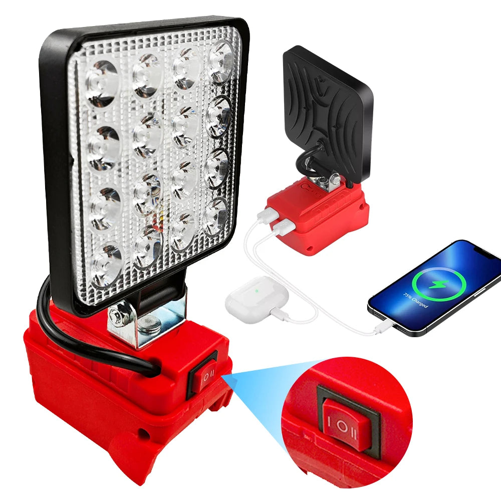 Camping LED Work Light, for Milwaukee