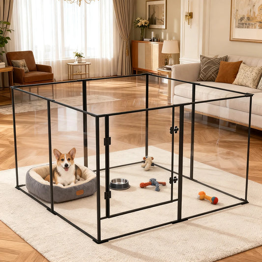 Large Acrylic Dog Playpen Enclosure