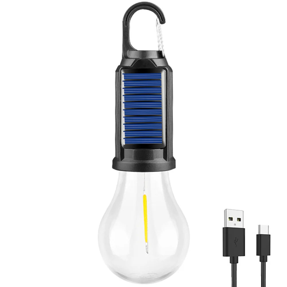 Solar Powered LED Camping Lamp with Hook