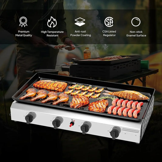 4 Burner Portable Propane Griddle