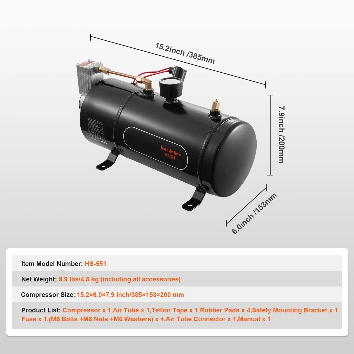 12V Air Compressor with Tank