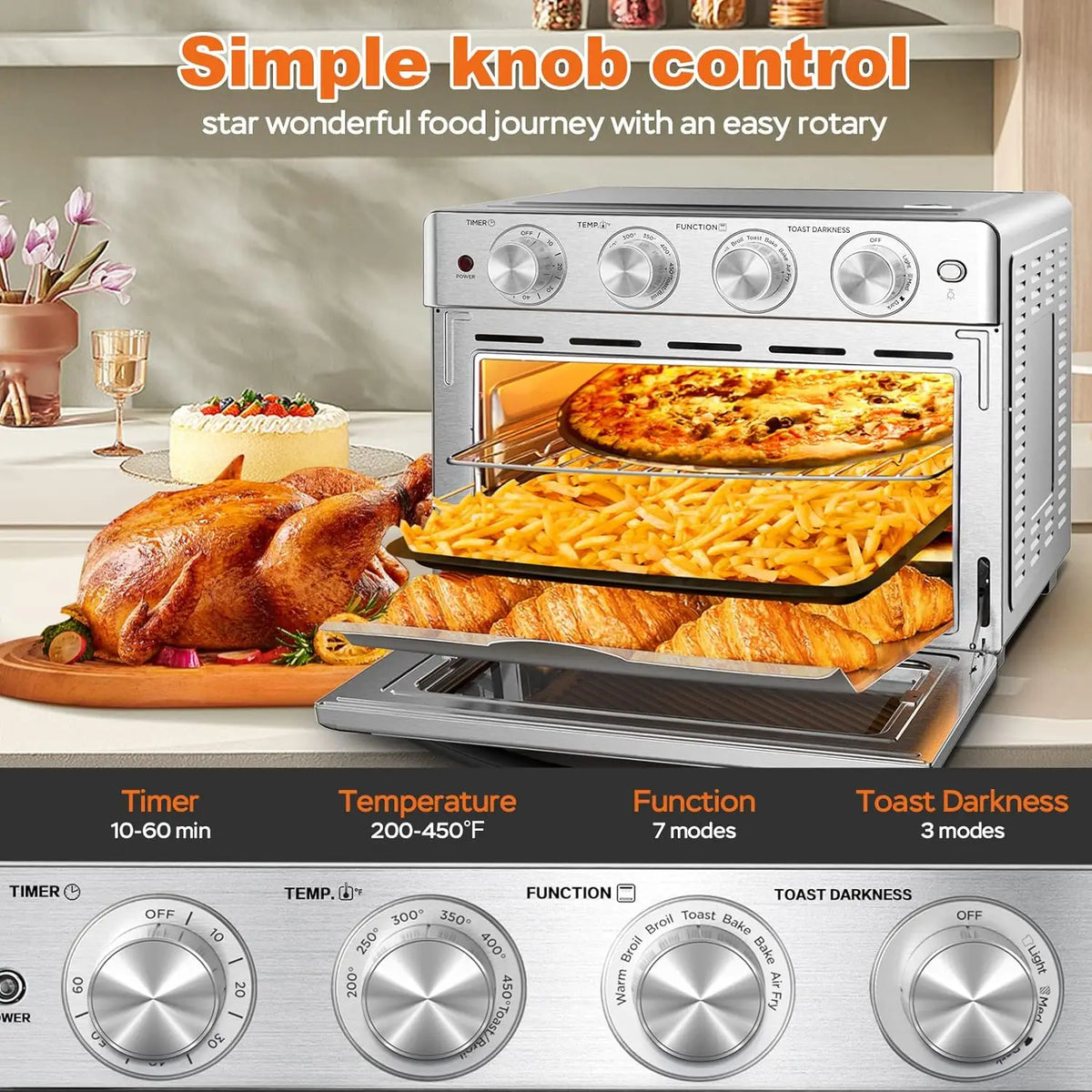 26 QT Air Fryer Toaster Oven